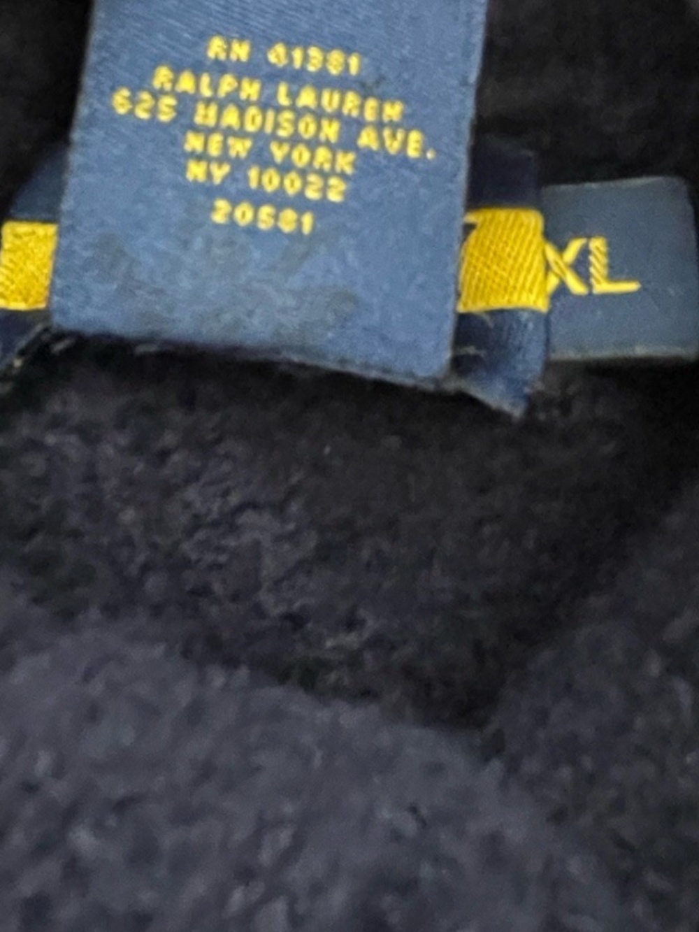 RUGBY Ralph Lauren Sweater Dress XL Cashmere Wool Navy Blue Cable Knit Cowl Neck - Picture 10 of 10